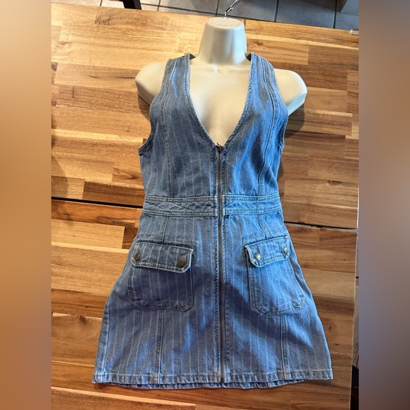 Forever 21 Striped Jean Dress| Size S - Picture 9 of 9